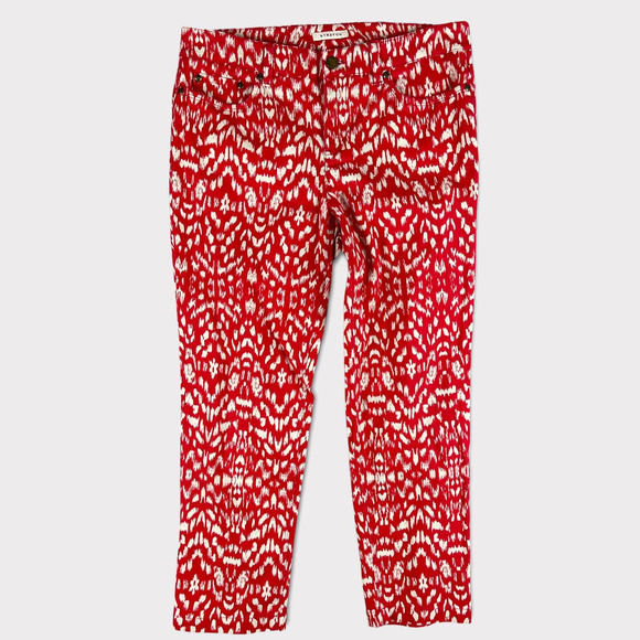 Jones New York Pants - Jones New York Sport Petite Crop Ankle Capri Pants 10P Red White Print
